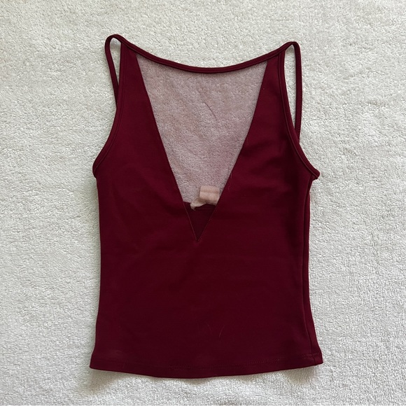 Urban Outfitters Tops - Urban outfitters red mesh going out top in XS